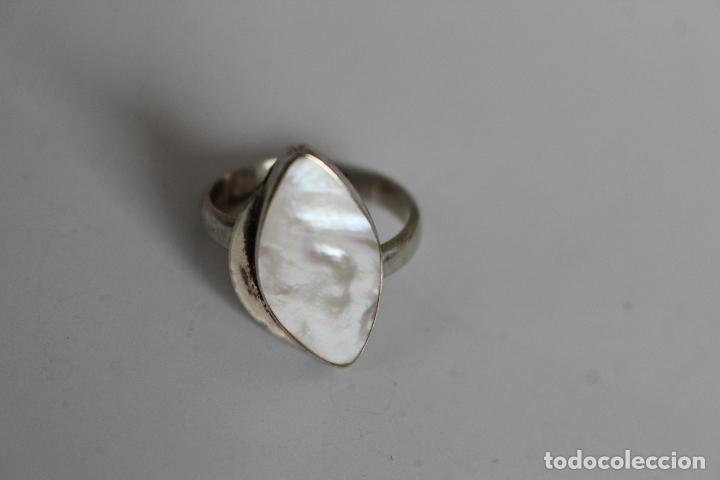 Joyeria: anillo nacar en plata de ley 925 - Foto 2