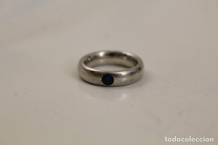 Joyeria: anillo con piedra azul en plata de ley 925 - Foto 1