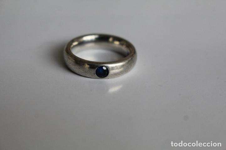 Joyeria: anillo con piedra azul en plata de ley 925 - Foto 3