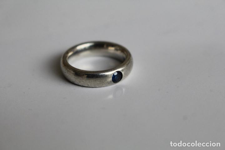 Joyeria: anillo con piedra azul en plata de ley 925 - Foto 4