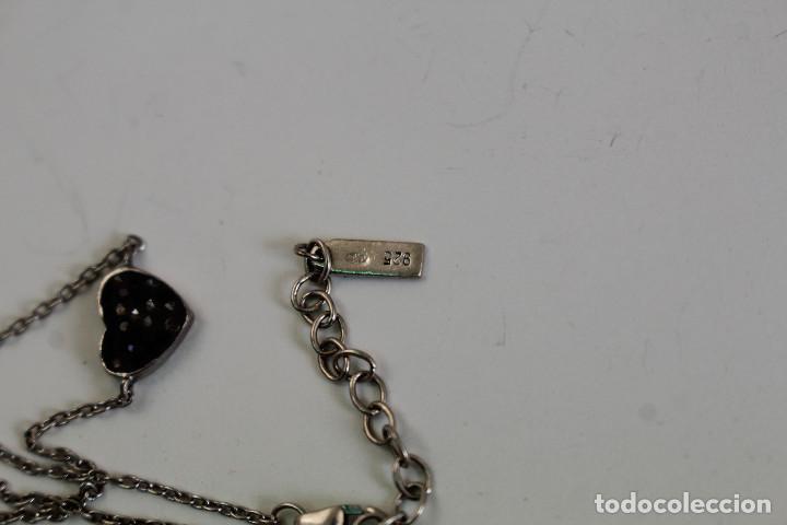Joyeria: pulsera de plata de ley 925 y corazon de cristales - Foto 5