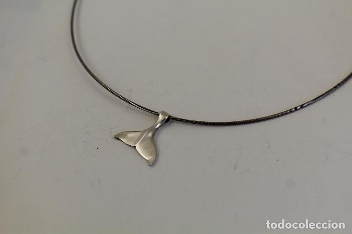 Joyeria: gargantilla cola de ballena de plata 925 - Foto 2