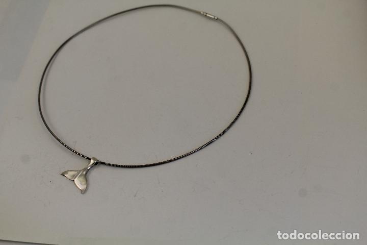 Joyeria: gargantilla cola de ballena de plata 925 - Foto 3