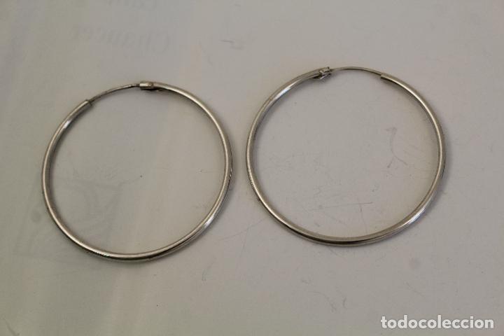 Joyeria: pendientes aros en plata de ley - Foto 3