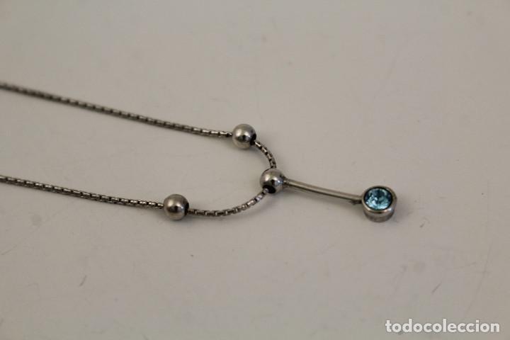 Joyeria: gargantilla en plata de ley con marquesita azul - Foto 1