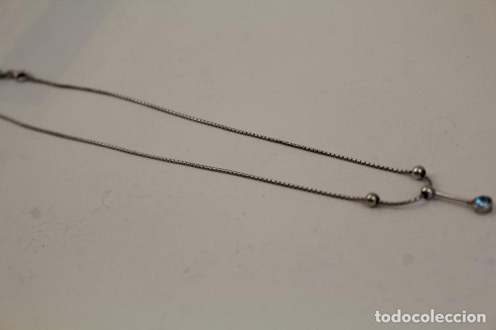 Joyeria: gargantilla en plata de ley con marquesita azul - Foto 5