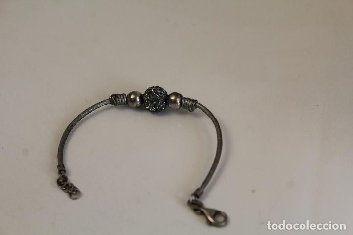 Joyeria: pulsera de plata de ley 925 con abalorio de cristales - Foto 2