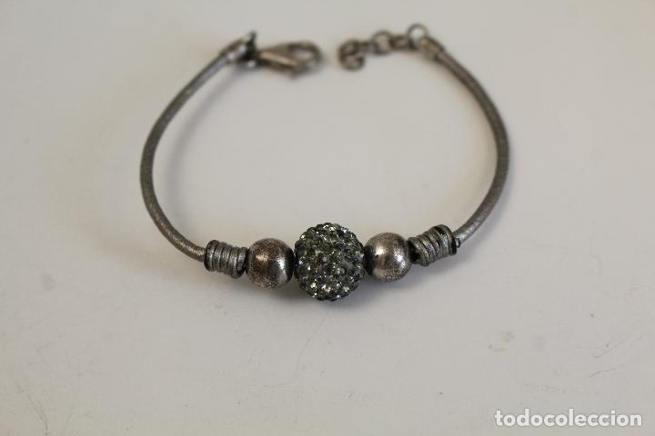 Joyeria: pulsera de plata de ley 925 con abalorio de cristales - Foto 3