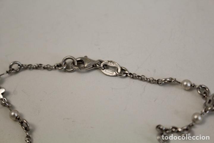 Joyeria: pulsera de plata 925 con margaritas y mariposas - Foto 2