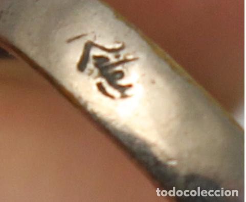 Joyeria: anillo antiguo en plata de ley con azabache y marquesitas - Foto 12