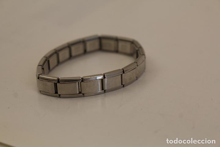 Joyeria: pulsera de acero y chapada en oro corazon arlequin y buho - Foto 2
