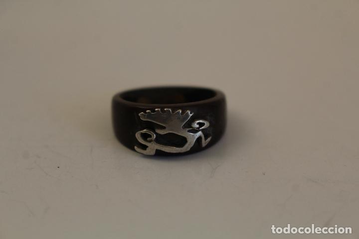 Joyeria: anillo dise&ntilde;o en baquelita y plata de ley - Foto 4