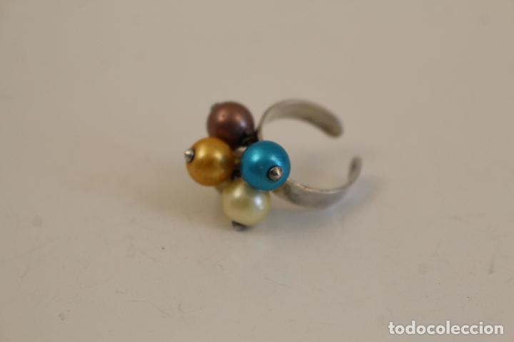 Joyeria: anillo de plata 925 con perlas de colores - Foto 4