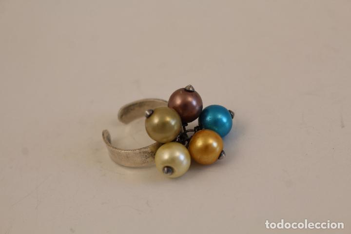 Joyeria: anillo de plata 925 con perlas de colores - Foto 5