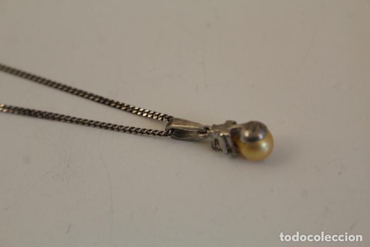 Joyeria: collar de plata 925 con circonitas y perla - Foto 2