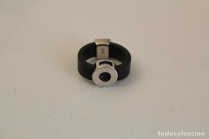 Joyeria: anillo de caucho y plata 925 - Foto 2