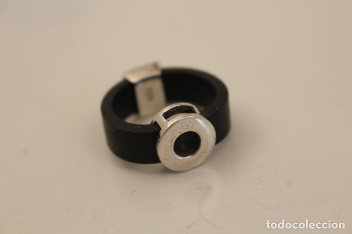 Joyeria: anillo de caucho y plata 925 - Foto 4