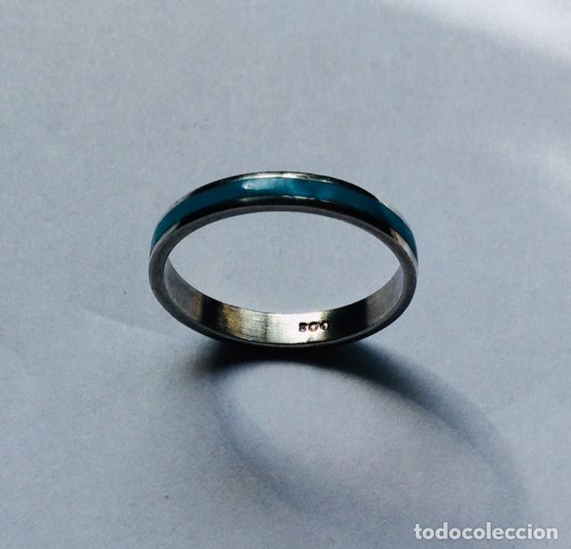Joyeria: ANILLO PLATA DE LEY Y ESMALTE. - Foto 2