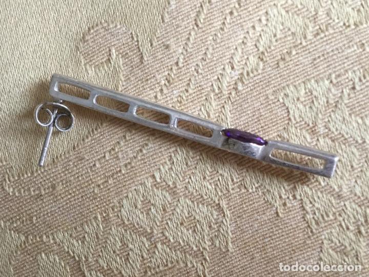 Joyeria: PENDIENTES DE PLATA DE LEY Y AMATISTA - Foto 5