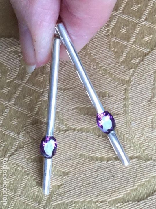 Joyeria: PENDIENTES DE PLATA DE LEY Y AMATISTA - Foto 6