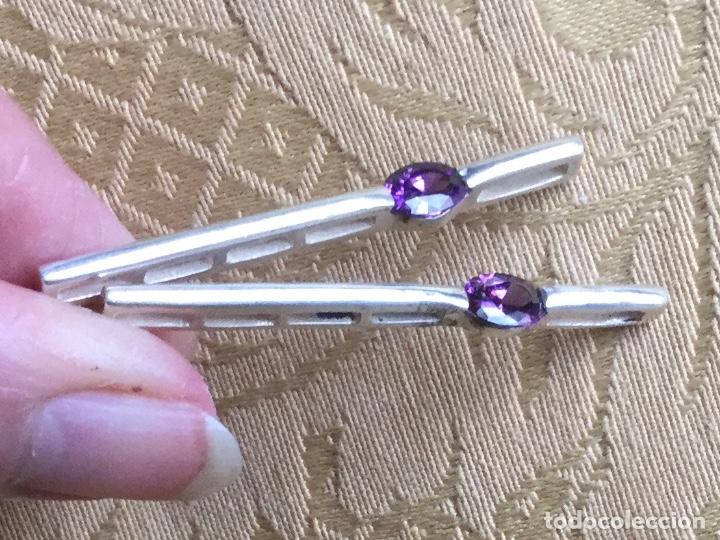 Joyeria: PENDIENTES DE PLATA DE LEY Y AMATISTA - Foto 8