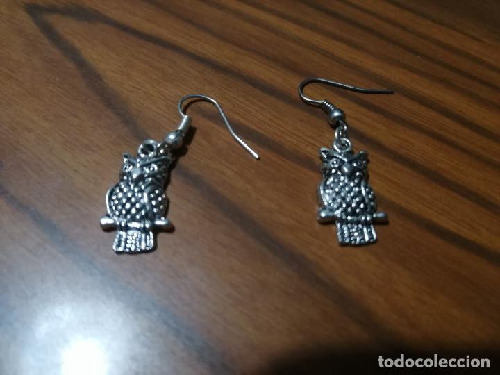 Gioielleria: BUHOS. PENDIENTES. COLOR PLATA. DE METAL. BUEN ESTADO. SIN USO