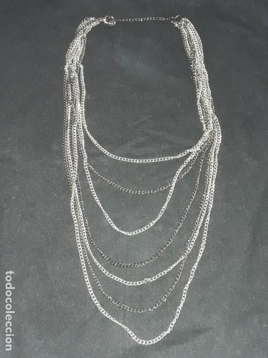 Joyeria: Bello collar de cadenas variadas plateadas - Foto 1