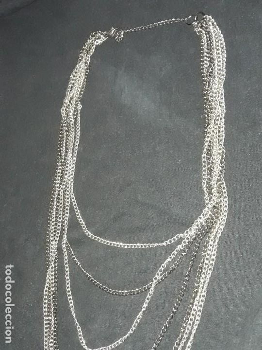 Joyeria: Bello collar de cadenas variadas plateadas - Foto 2