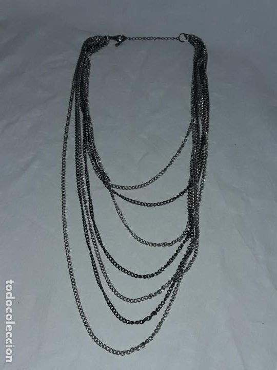 Joyeria: Bello collar de cadenas variadas plateadas - Foto 4