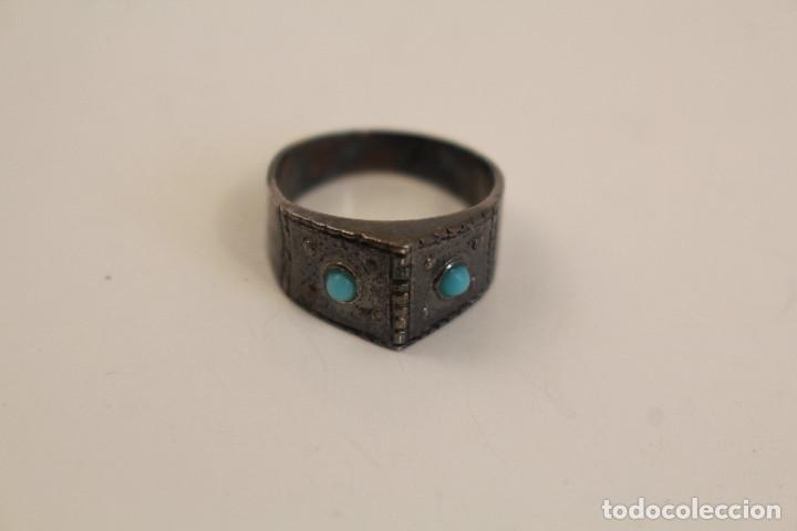 Joyeria: anillo de plata 925 y 2 turquesas - Foto 1