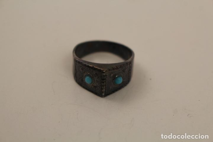 Joyeria: anillo de plata 925 y 2 turquesas - Foto 2