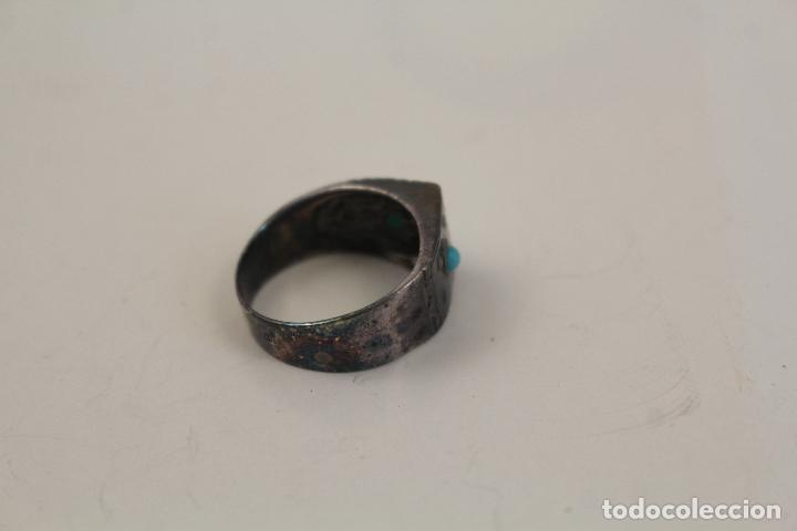 Joyeria: anillo de plata 925 y 2 turquesas - Foto 3
