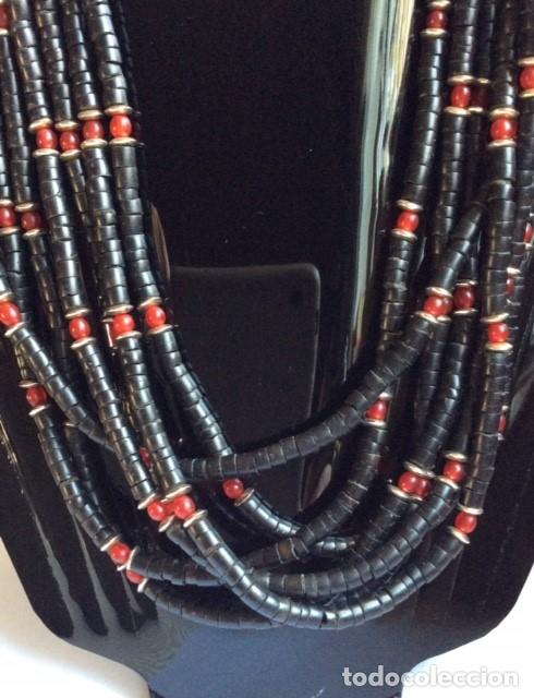 Joyeria: COLLAR ETNICO MADERA EBONIZADA. - Foto 3