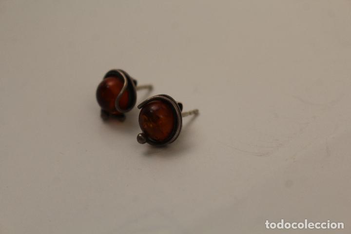 Joyeria: pendientes de plata 925 y ambar - Foto 2