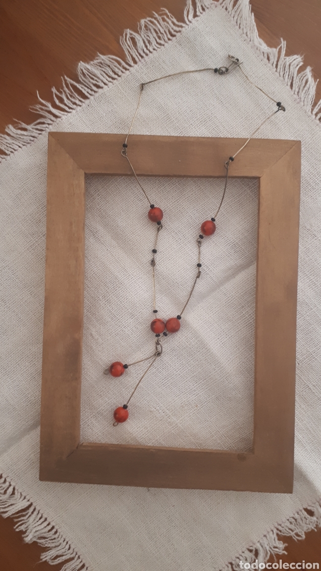 Joalharia: Collar vintage cuentas naranja