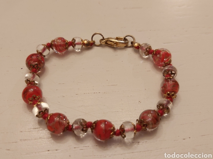 Joyeria: PULSERA DE CRISTAL DE MURANO EN ROJO. - Foto 1