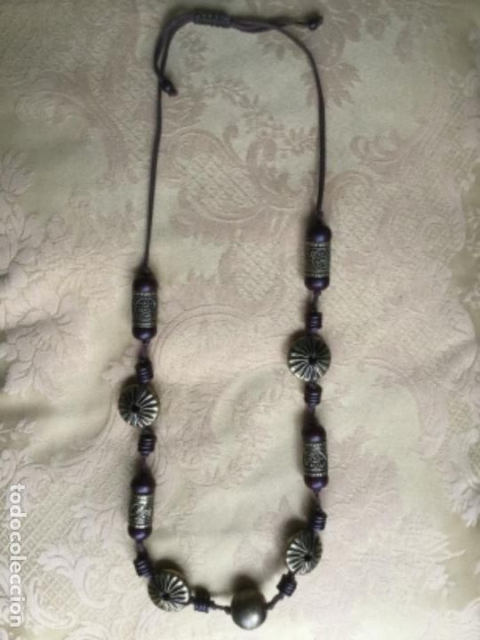 Joyeria: COLLAR ETNICO CUERO Y LAT&Oacute;N - Foto 5