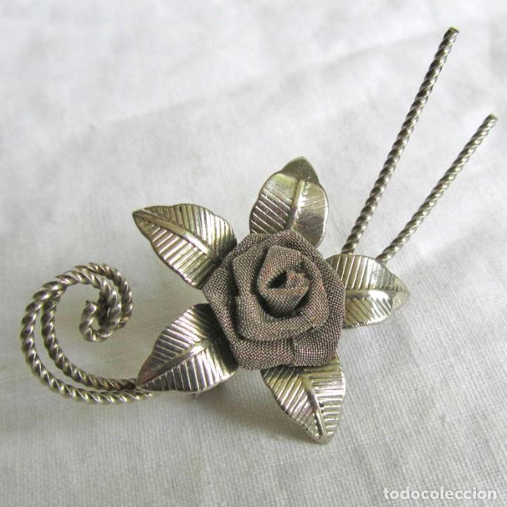 Joyeria: Broche met&aacute;lico en forma de flor - Foto 1