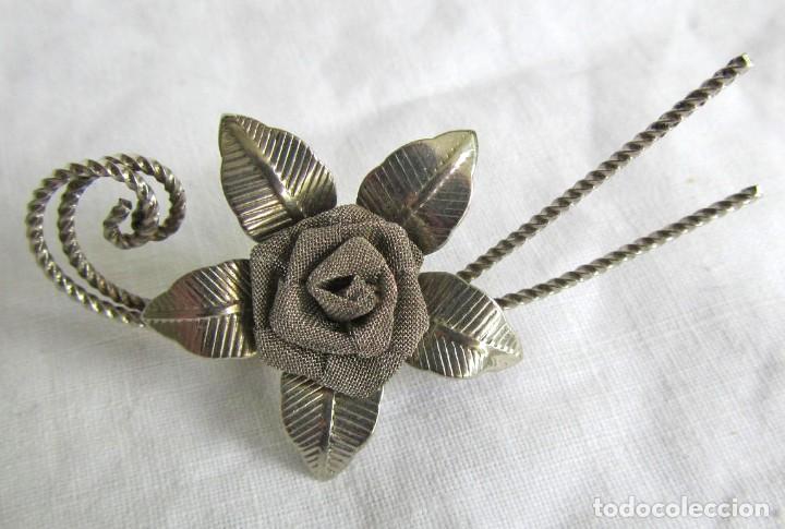 Joyeria: Broche met&aacute;lico en forma de flor - Foto 2