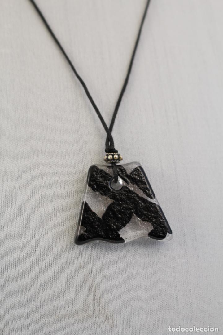 Joyeria: collar de cord&oacute;n con cristal - Foto 3