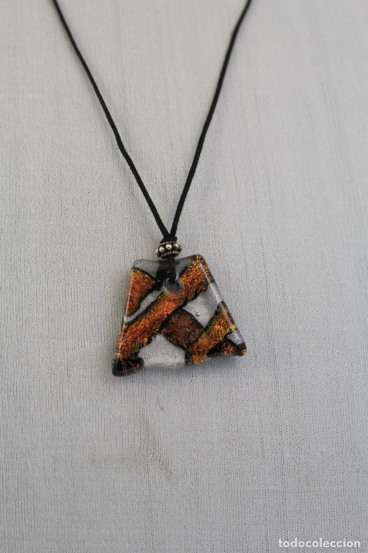 Joyeria: collar de cord&oacute;n con cristal - Foto 1
