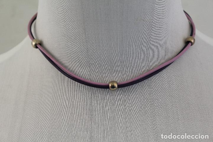 Joyeria: collar de cord&oacute;n con cuentas de plata 925 - Foto 1