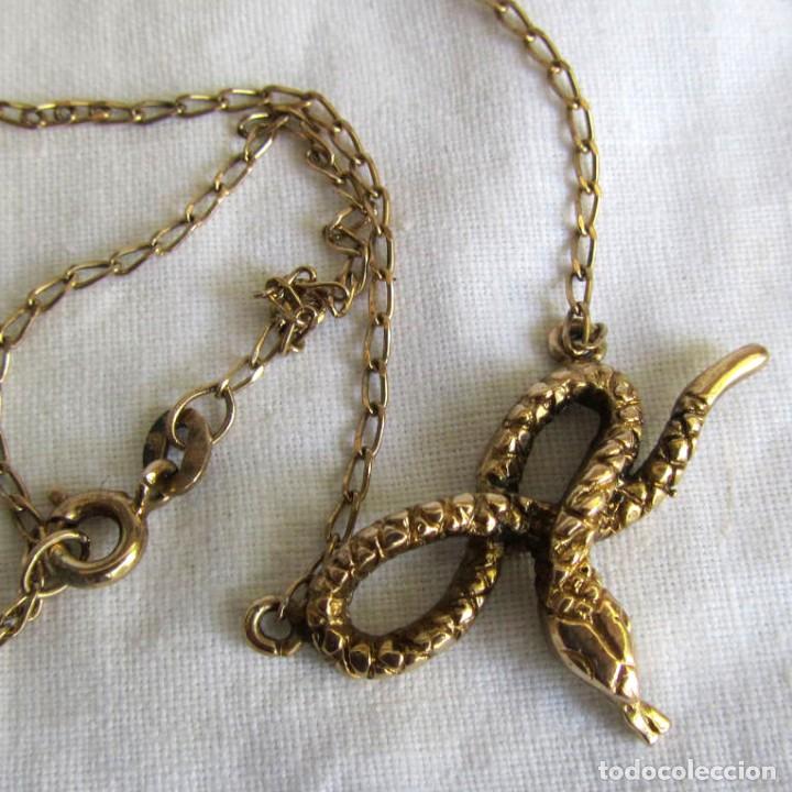Joyeria: Colgante con cadena ba&ntilde;o oro serpiente - Foto 1