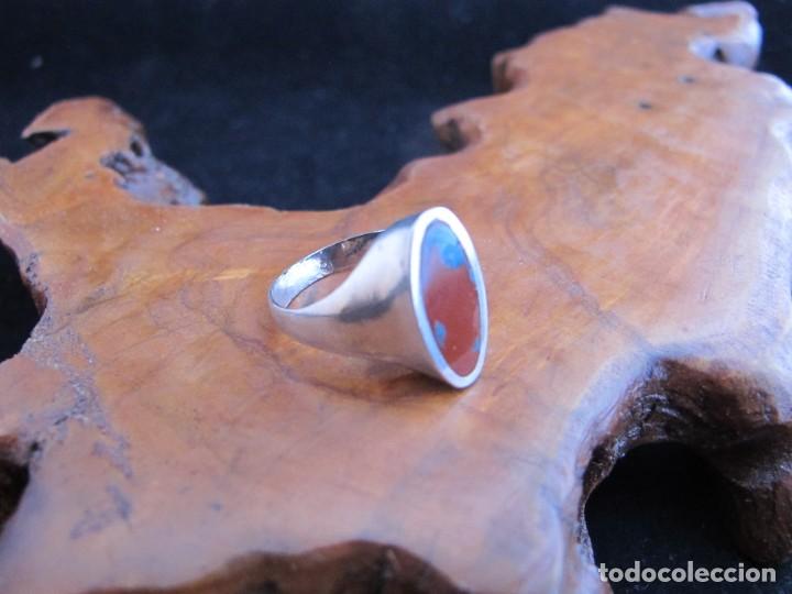 Joyeria: Anillo de plata contrastado con esmalte - Foto 1