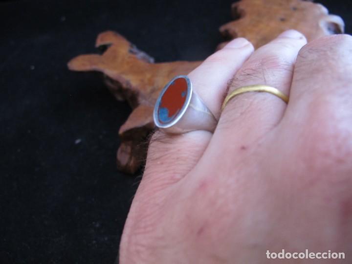 Joyeria: Anillo de plata contrastado con esmalte - Foto 6