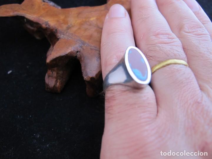Joyeria: Anillo de plata contrastado con esmalte - Foto 7