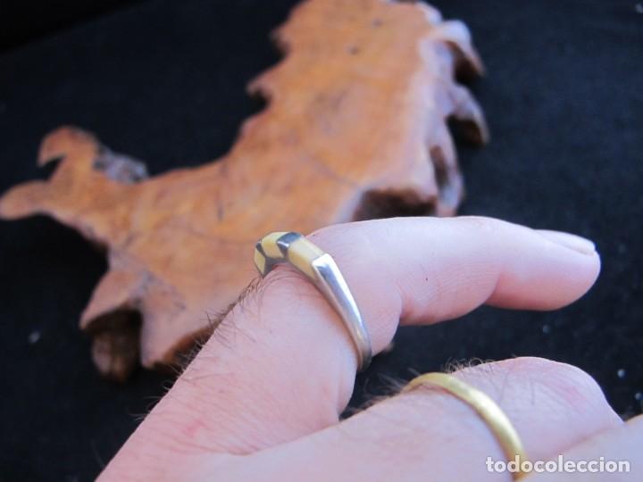 Joyeria: Anillo de plata con incrustaciones de hueso - Foto 7
