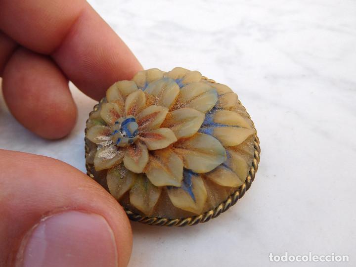 Joyeria: Broche antiguo de bisuteria celuloide? - Foto 2