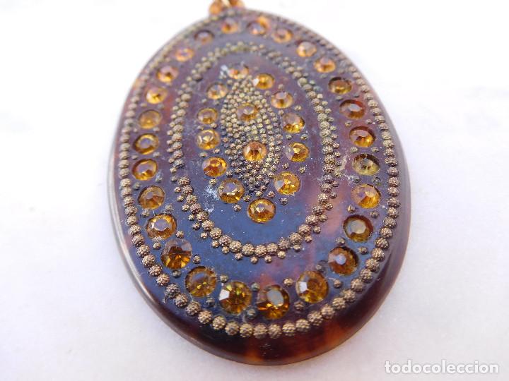 Joyeria: Colgante de celuloide con piedras - Foto 2