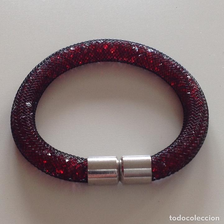 Joyeria: PULSERA DE MALLA CON CRISTALES DENTRO. GRANATE - Foto 4